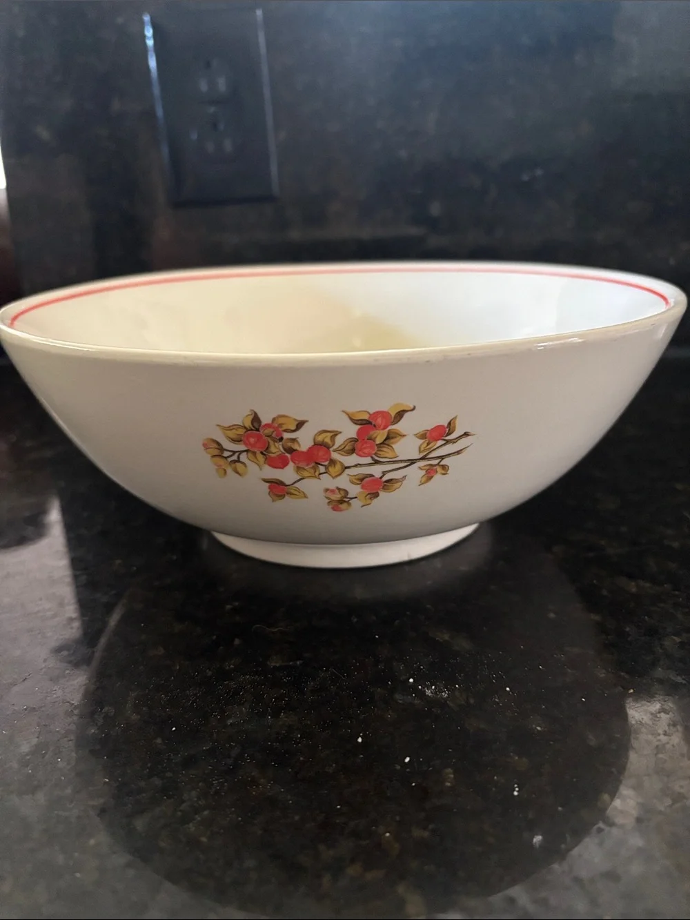 Vintage Bittersweet Pattern Fruit Bowl